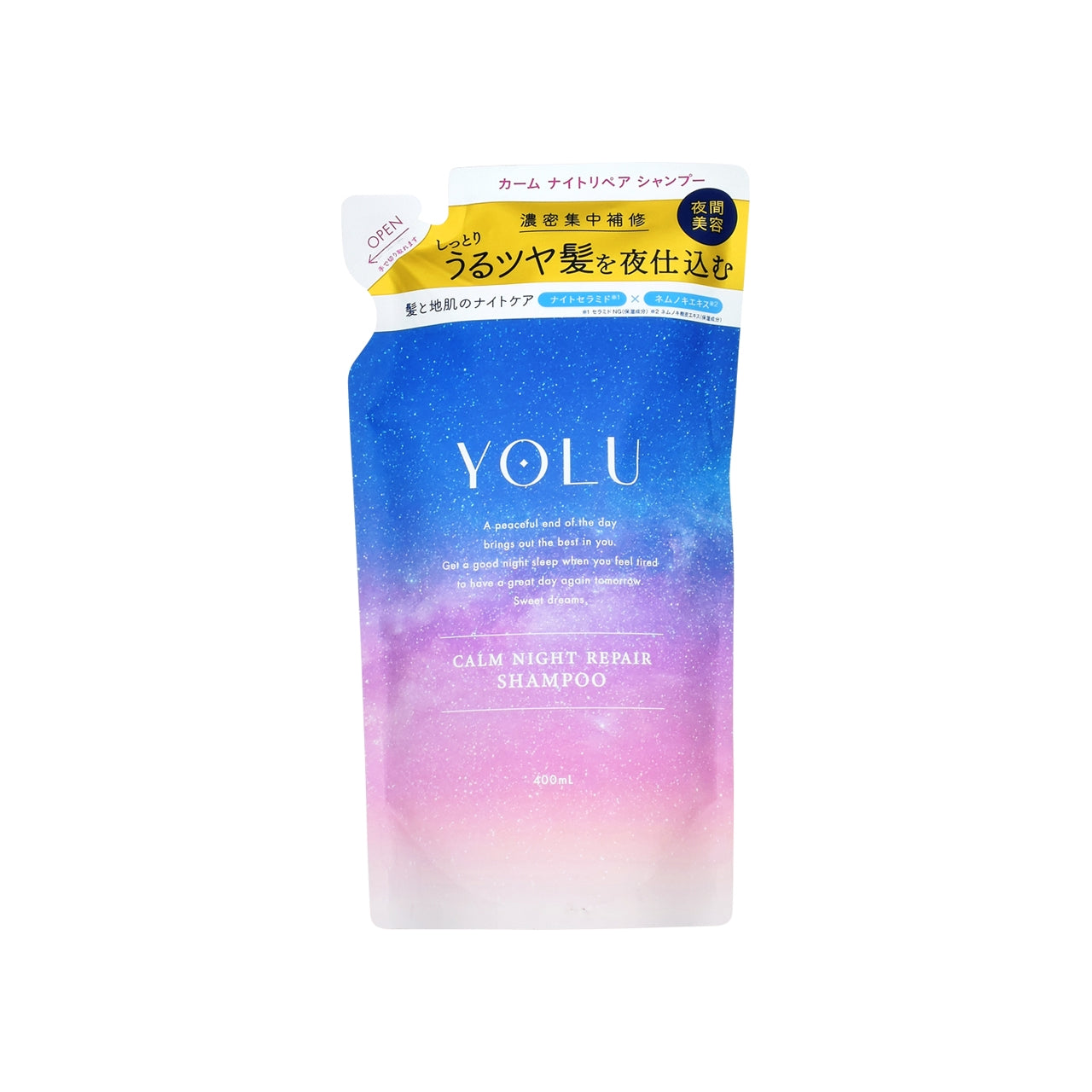 YOLU カームナイト シャンプー かえ 400ml