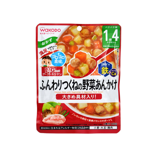 BIGサイズのグーグーキッチン ふんわりつくねの野菜あんかけ 100g