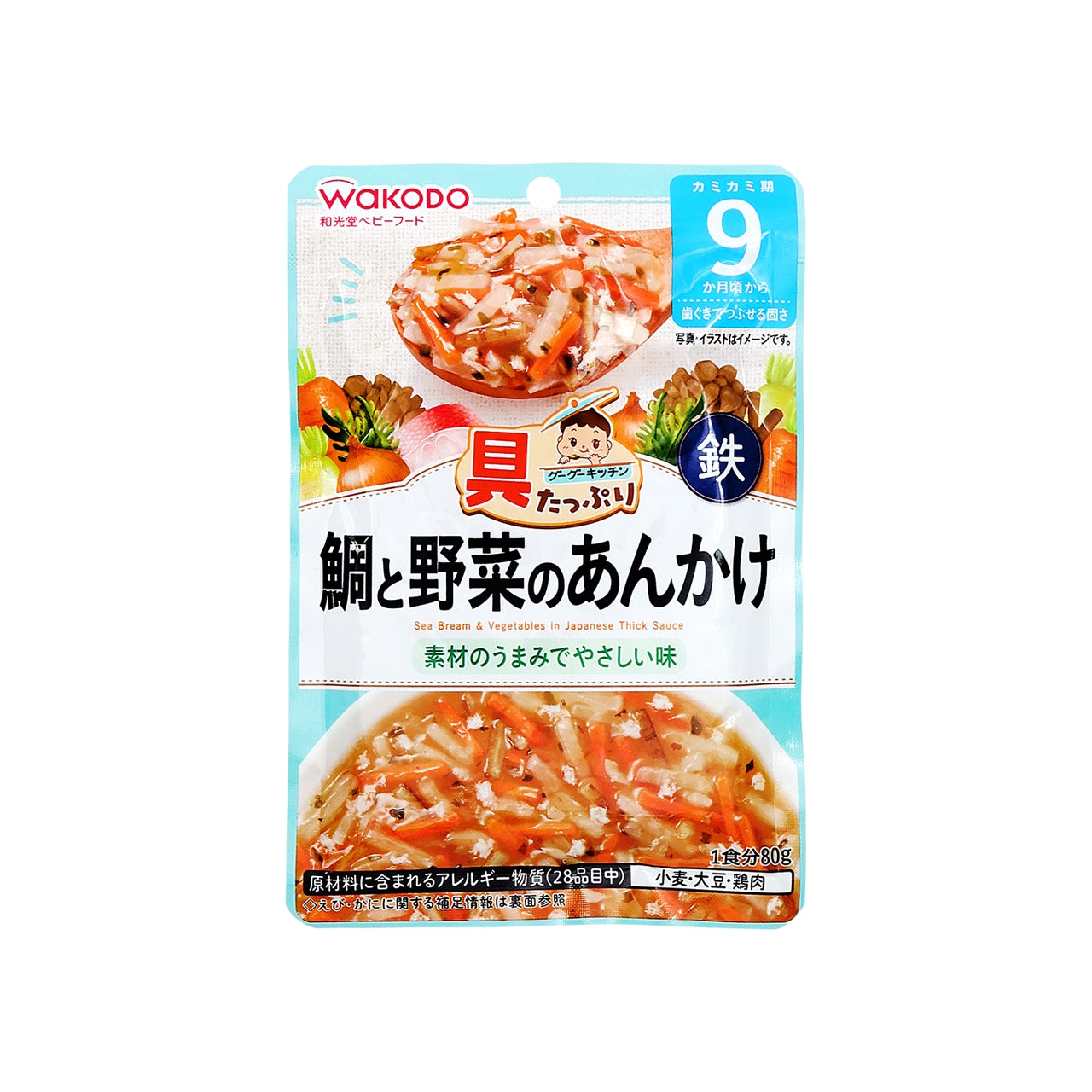 具たっぷりグーグーキッチン 鯛と野菜のあんかけ 80g