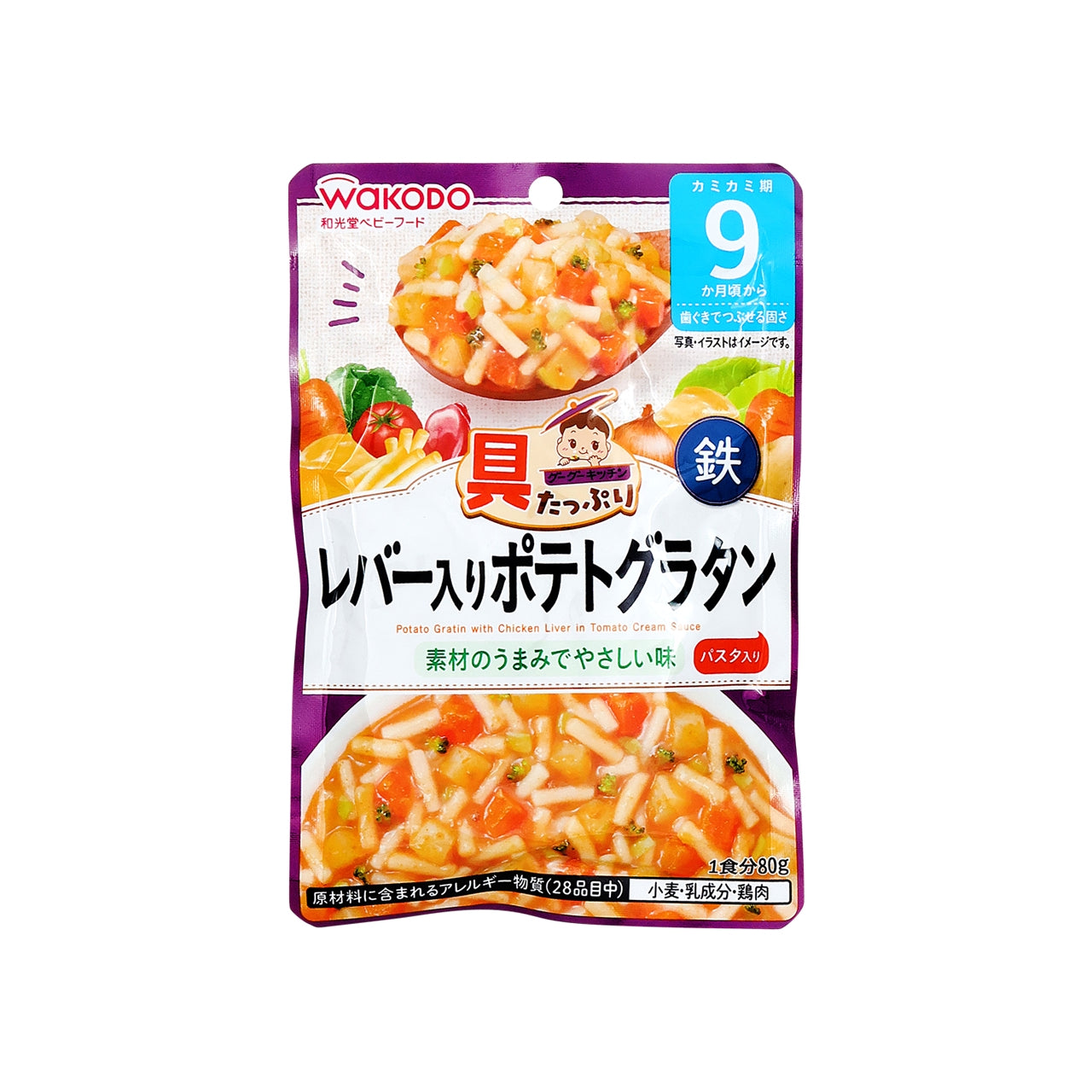 具たっぷりグーグーキッチン レバー入りポテトグラタン 80g