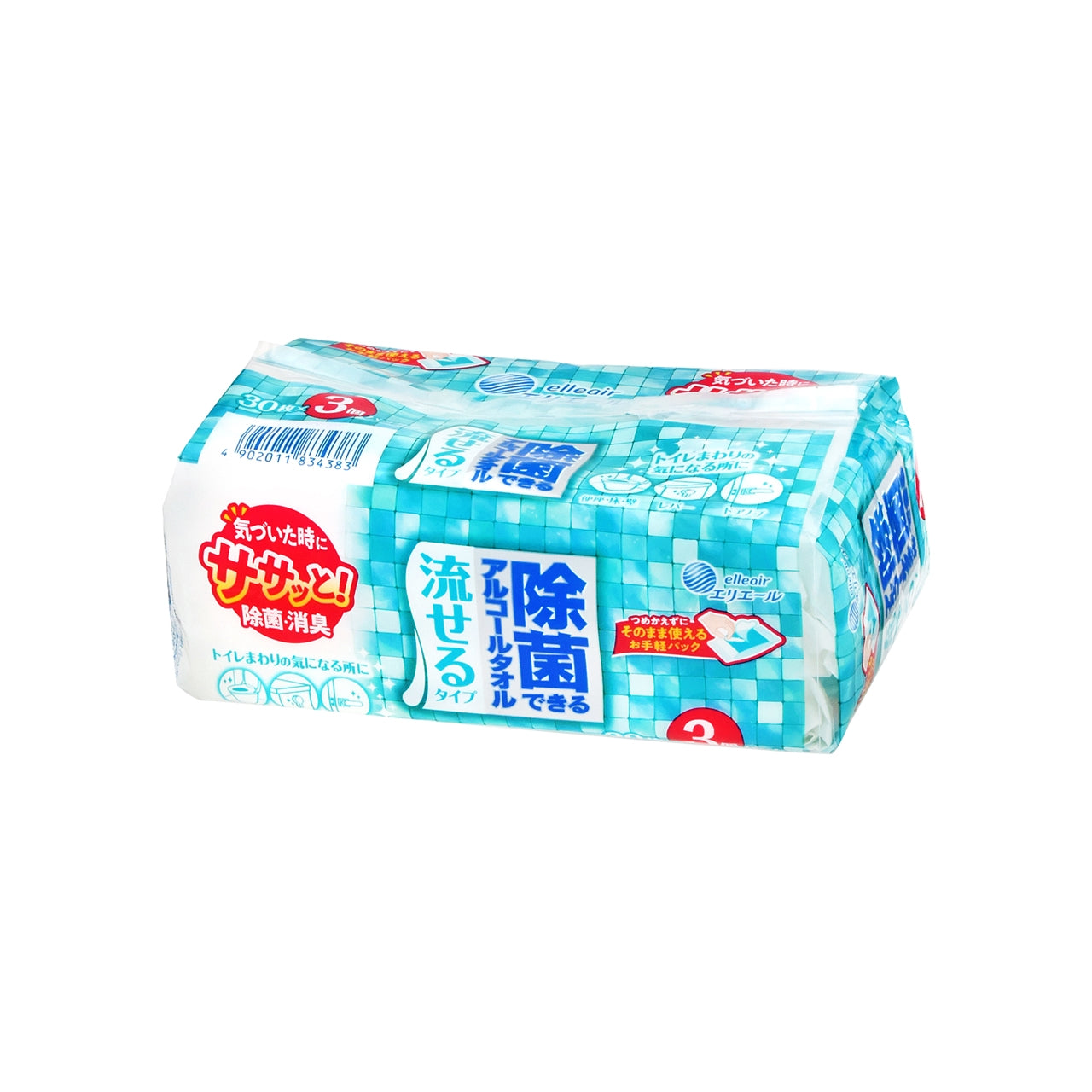 Ｅ除菌できるＡＬＣタオル流せるタイプ３０枚×３Ｐ